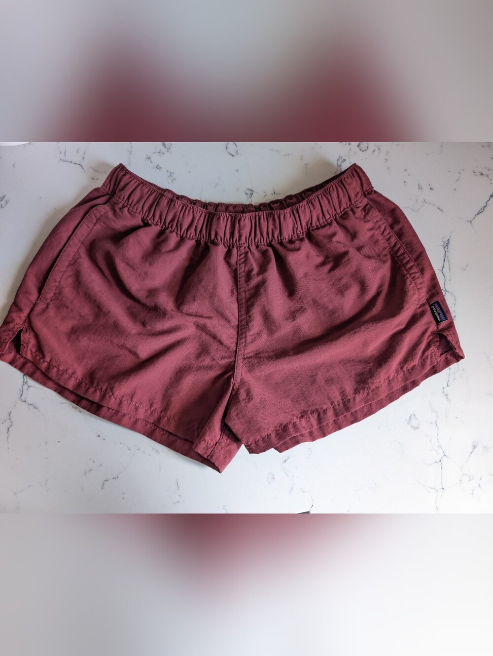 Patagonia Women’s Barely Baggies Shorts 2.5" Adzuki Red Burgundy Size Small